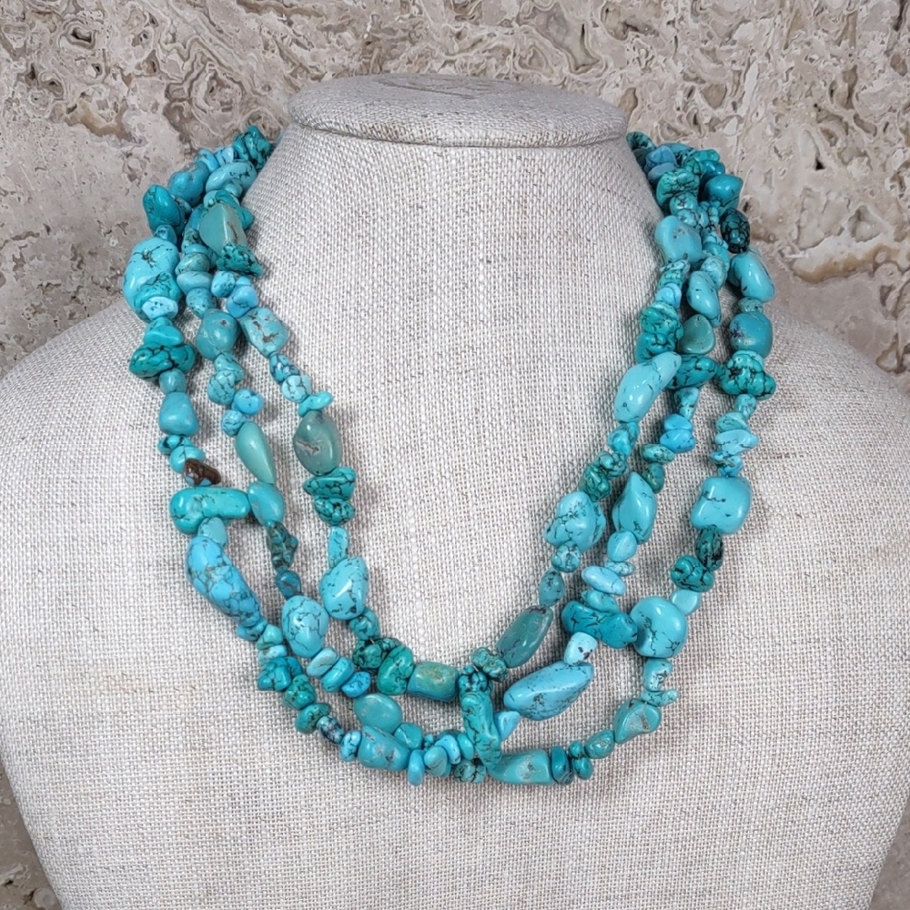 Artisan Crafted Turquoise Nugget Necklace